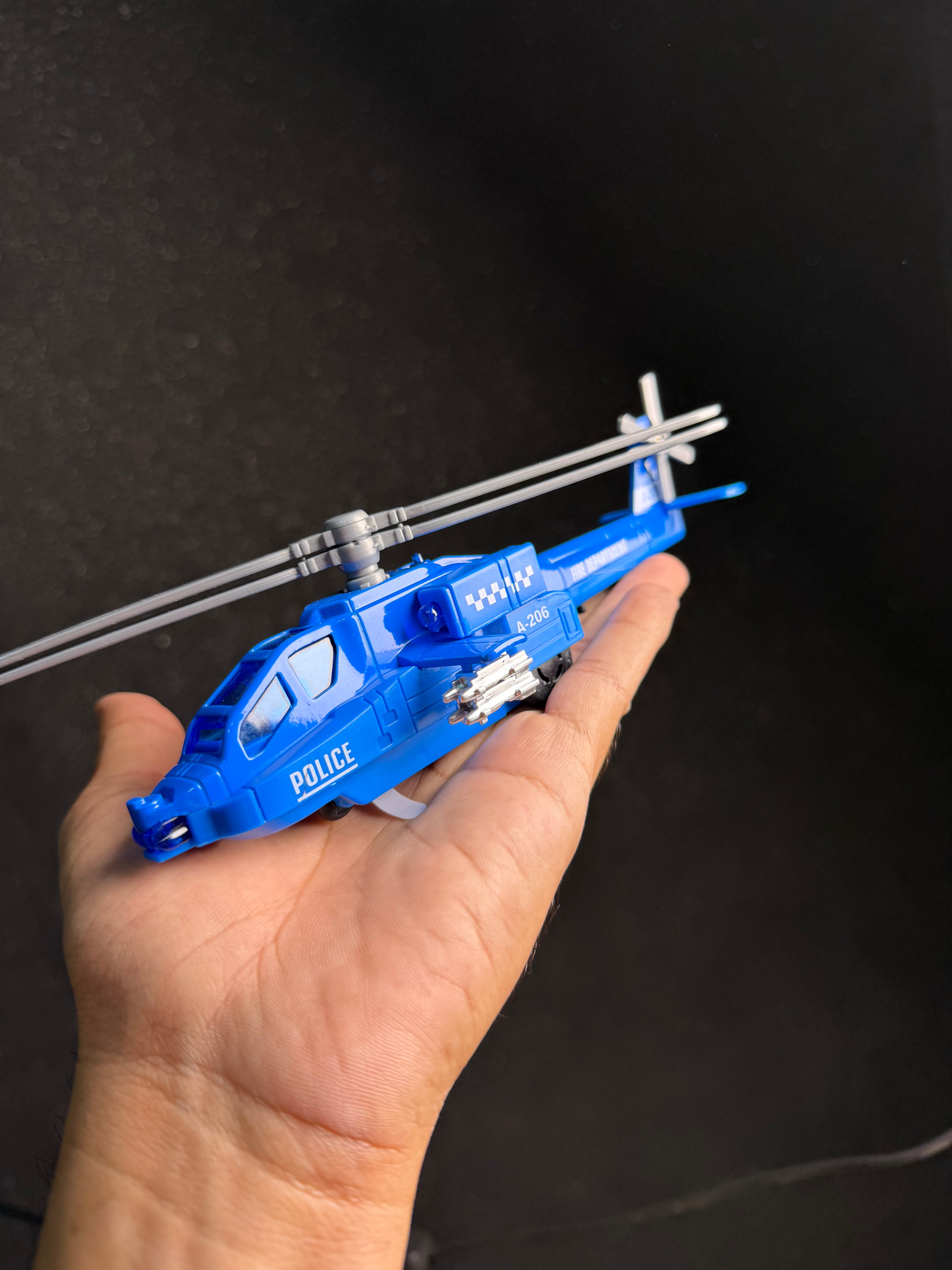 die cast metal body helecopter with realistic sound nd light