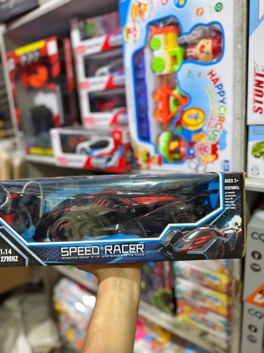 Speed Racer RC Car with Spray Smoke & LED Lights (1:14 Scale)