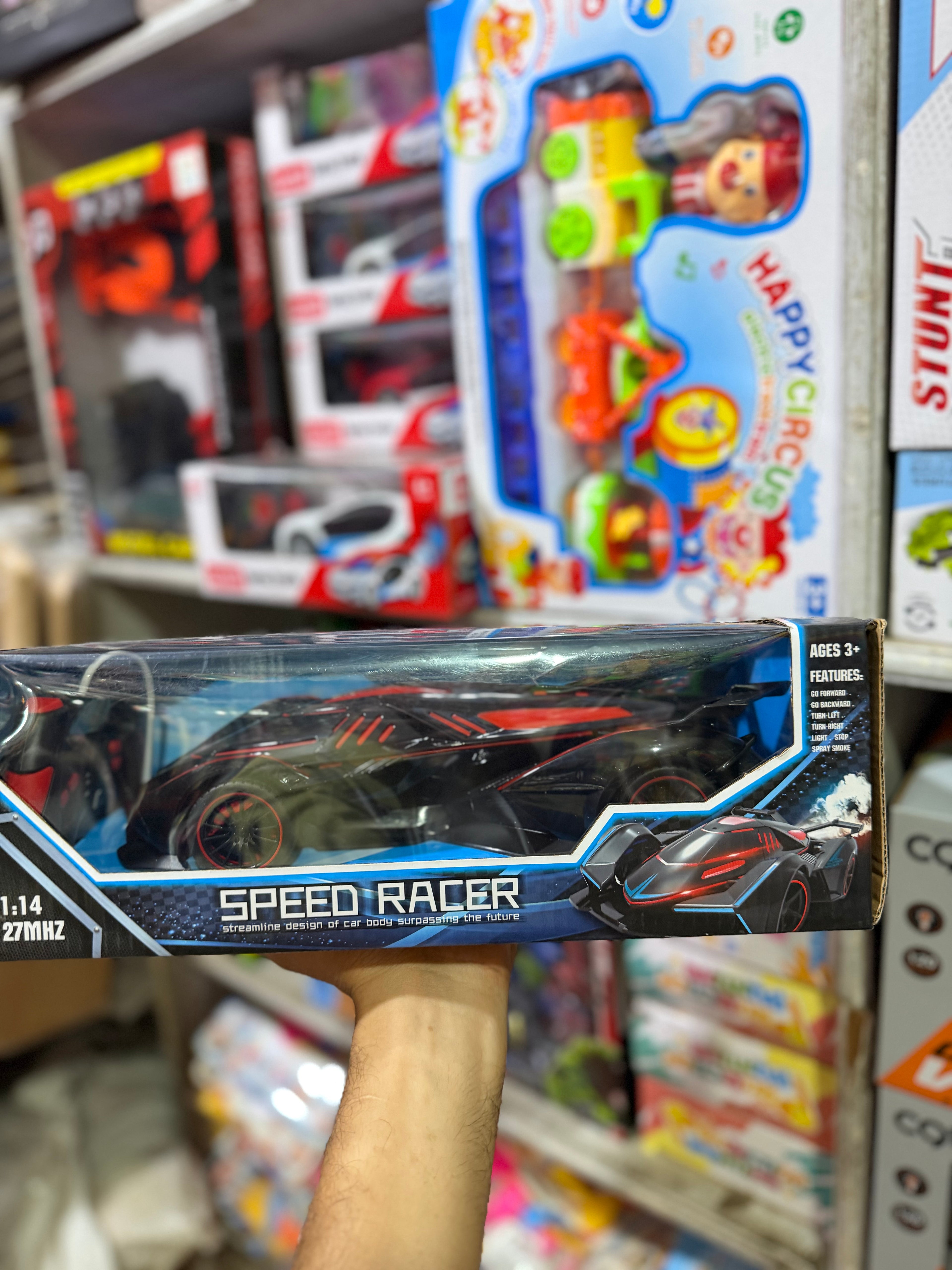 Speed Racer RC Car with Spray Smoke & LED Lights (1:14 Scale)