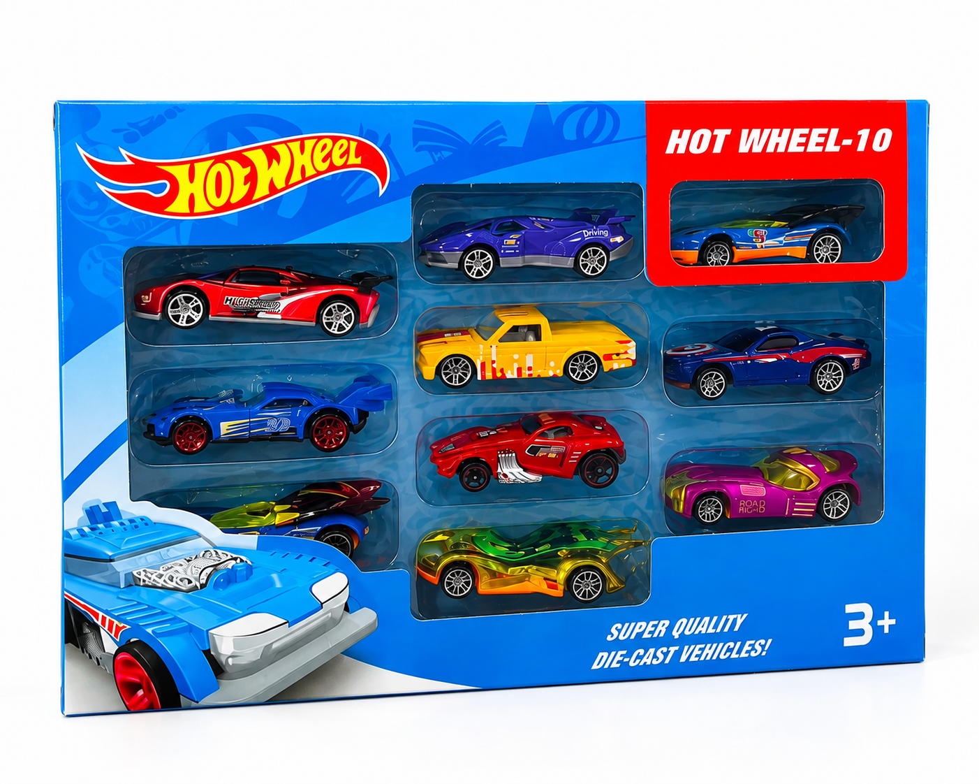 10-Piece Die-Cast Toy Car Gift Set | Metal Mini Racing Cars for Kids