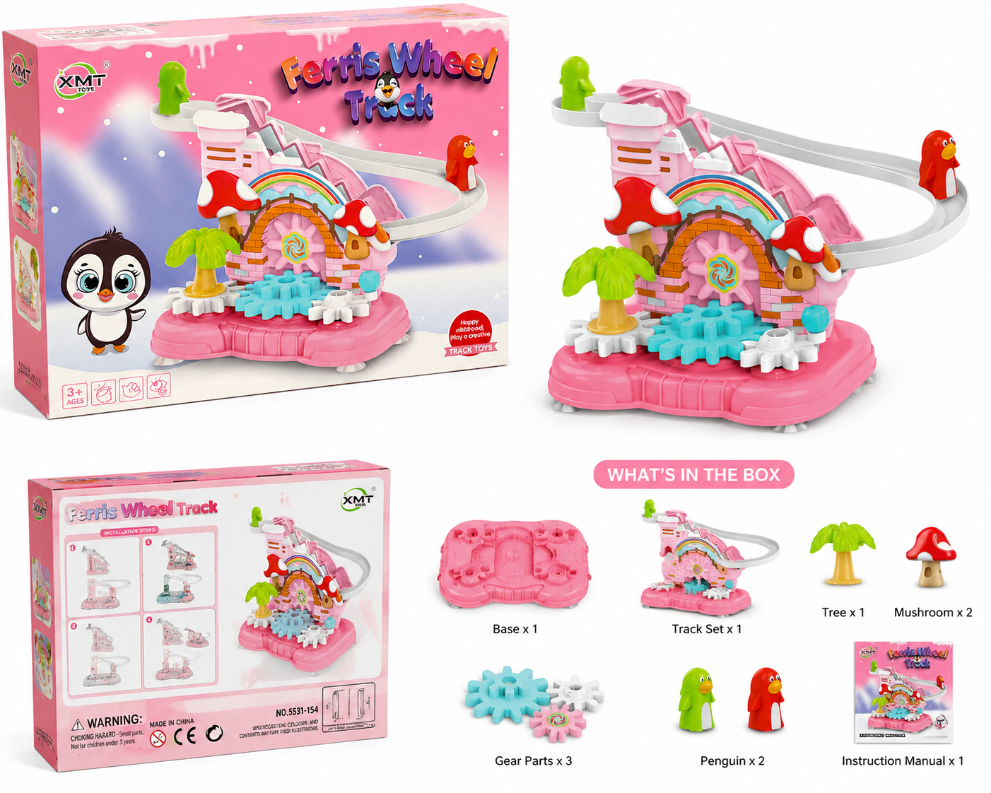 Ferris Wheel Track Penguin Toy with Music & Lights | Buy Online in Pakistan