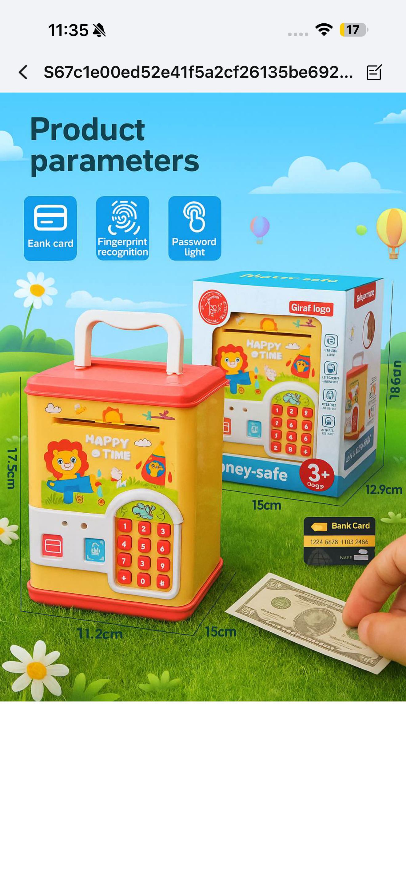 Kids Electronic ATM Money Saving Bank – Password & Fingerprint Piggy Bank
