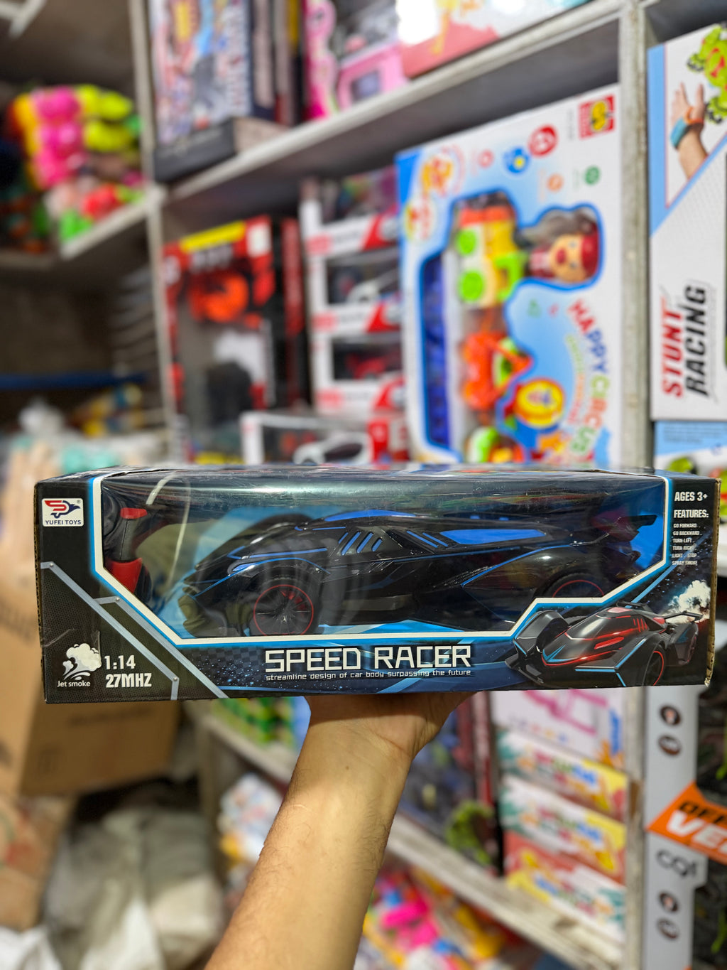 Speed Racer RC Car with Spray Smoke & LED Lights (1:14 Scale)