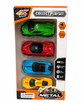 pack of 4 metal cars