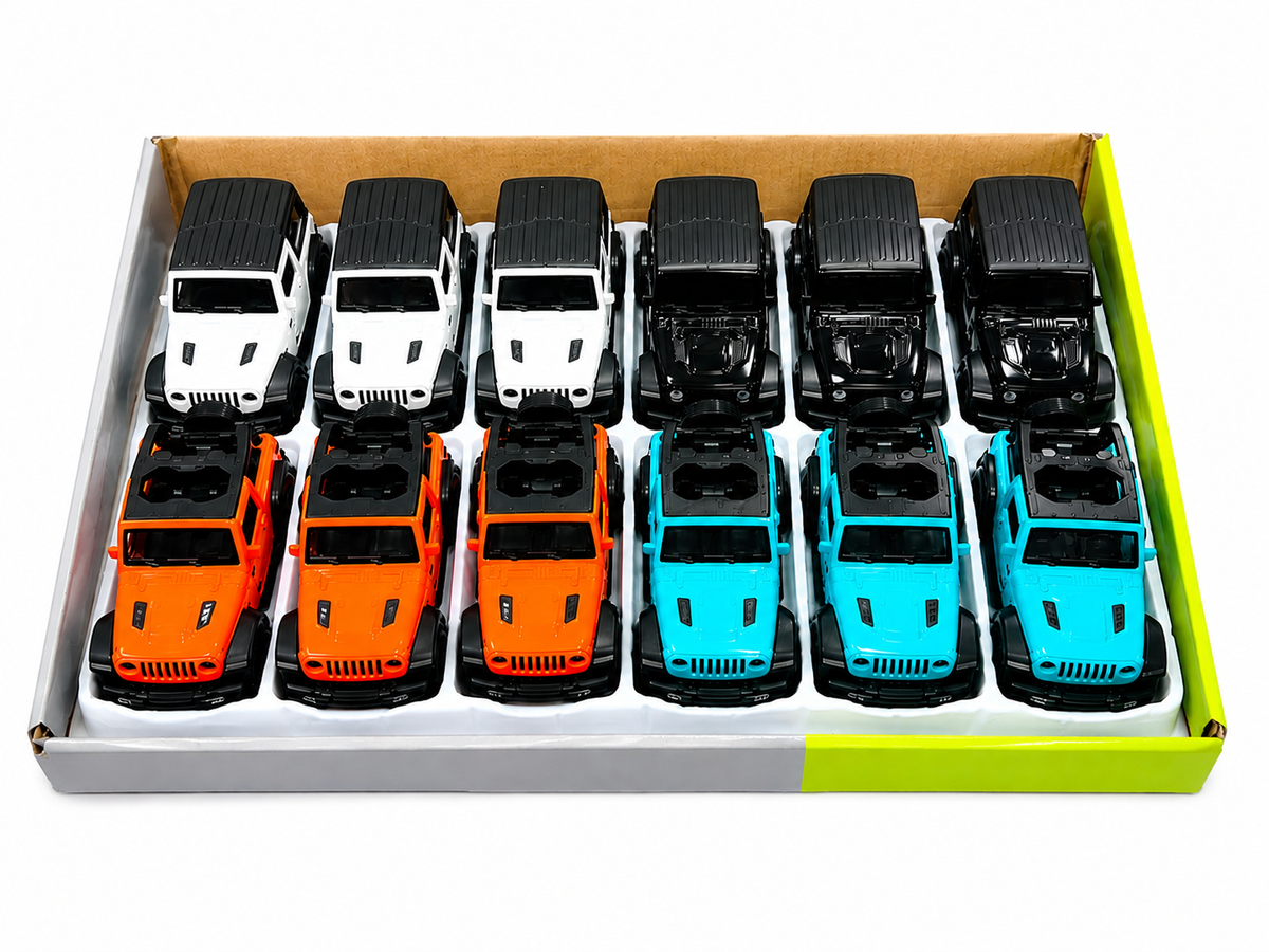 Mini Jeep Diecast Toy Car Set – Assorted Colors | Metal Body Pull Back Cars for Kids & Collectors