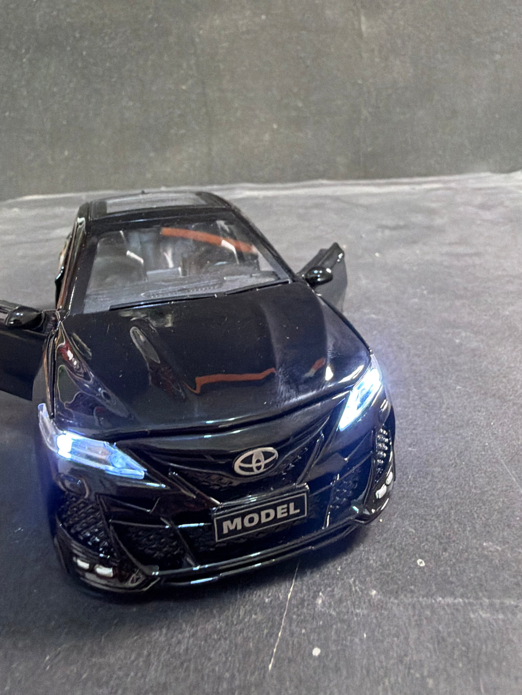 Glossy Black Toyota Camry Style Die-Cast Model Car