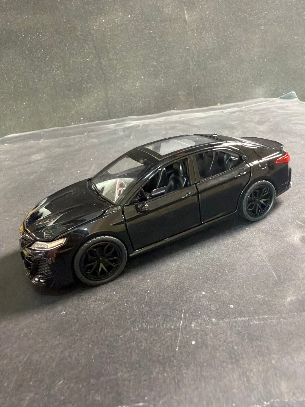 Glossy Black Toyota Camry Style Die-Cast Model Car